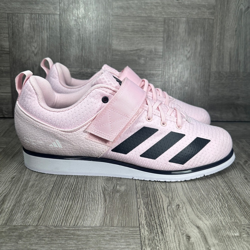 Adidas Powerlift 5 Weightlifting Men 11 Pink Black Strap Gym Shoes NEW JP9879